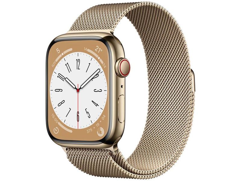 Apple Watch Series 8 41mm GPS + Cellular Caixa Dourada Aço